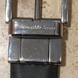 Ermenegildo Zenga Black Brown Leather Belt